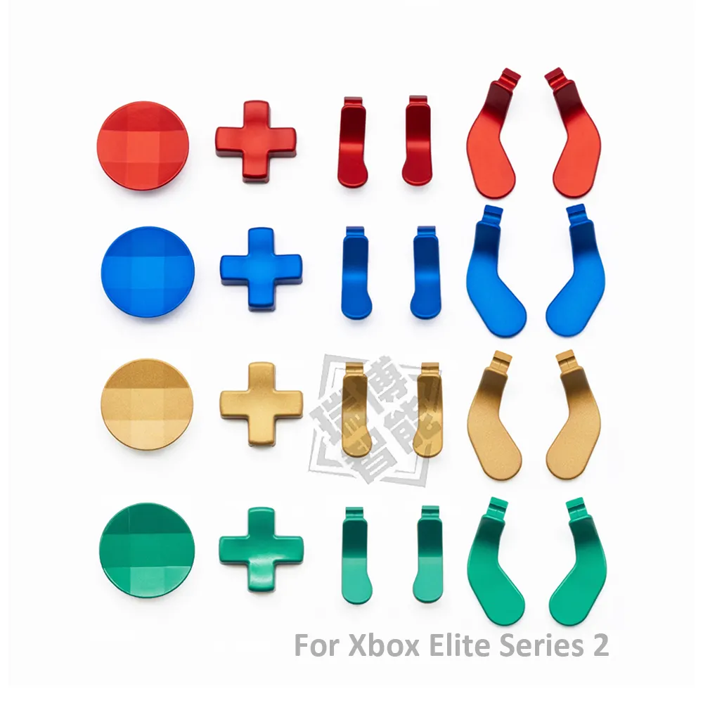 Kern Rood Blauw Aangepaste Swap Knop Set Onderdelen Metalen Dpad Tool Back Paddles Voor Xbox Elite Draadloze Controller Serie 2 Core