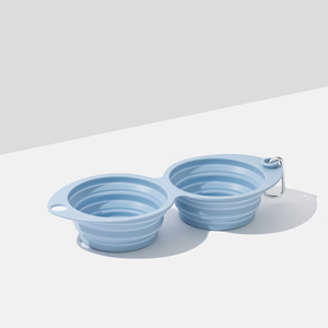 ชามใส่อาหารสุนัขแบบพกพา 2-in-1 ทำจากซิลิโคนทรงกลม ทนทาน กันน้ำ พับเก็บได้ น้ำหนักเบา 0.5 กก. พร้อมห่วงเกี่ยว สะดวกสำหรับพกพา - Product Image 1