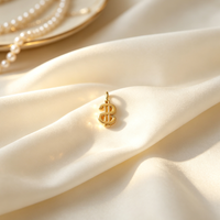 Breloques en laiton en forme de signe dollar, pendentifs monétaires plaqués or pour bracelets et colliers DIY, accessoires de bijoux faits à la main pour le hip-hop et le quotidien