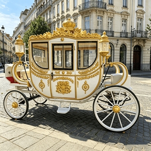 Calèche de Mariage Électrique de Luxe Vintage à Chevaux avec Éclairage Intégré - Product Image 5