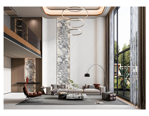 Panel de pared de porcelana de superficie mate similar a la piel <span class=keywords><strong>para</strong></span> decoración de sala de estar 2400X1200X9mm Serie de colores blancos - Product Image 1