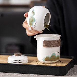 Service à thé de voyage créatif en céramique pour la maison, nouveau, avec théière et tasses, petit ensemble complet pour la préparation du thé Kung Fu - Product Image 4