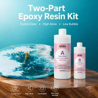 Résine Époxy Créative 3:1 en Deux Composants, Kit à Durcissement Rapide, Formule 1kg pour Table en Résine, Travail du Bois et Conception de Bijoux