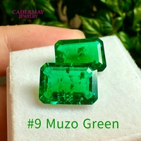Émeraudes hydrothermales Cadermay, taille émeraude, de 2x4mm à 20x30mm, émeraudes cultivées en laboratoire, qualité colombienne, pour bijoux de haute qualité