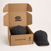 Boîte en carton ondulé personnalisée avec logo, écologique et durable, boîte rigide AE-flute pour l'emballage de casquettes et de chapeaux