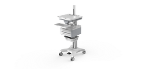 Computadora Carro con poste y dos cajones/ABS y <span class=keywords><strong>PC</strong></span> carro/Hospital efectivo carro para médico uso - Product Image 3
