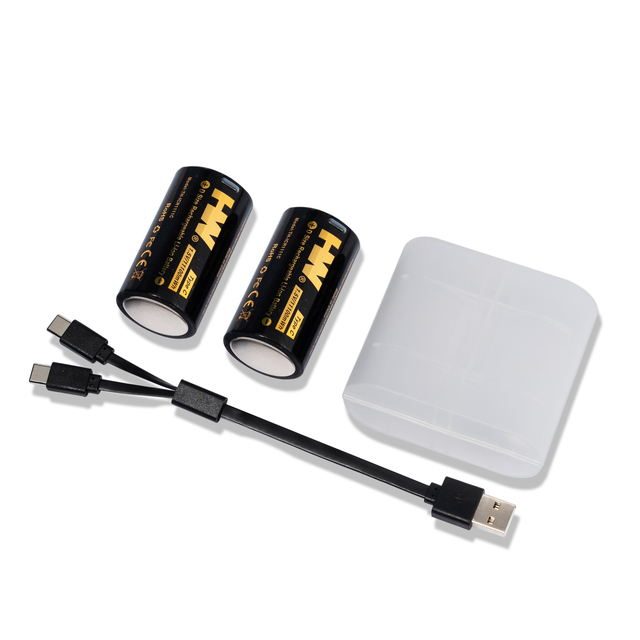 1.5V D Size Rechargeable Batteries by USB 11100mWh Lithium-Ion Battery Type-C Port 1000 Cycles Lifespan Li-ion Batteries
