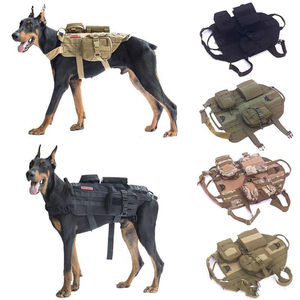 Gilet tattico impermeabile imbracatura per cani di media taglia da esterno camuffamento per cani in Nylon borsa per gilet tattico con cerniera - Product Image 1