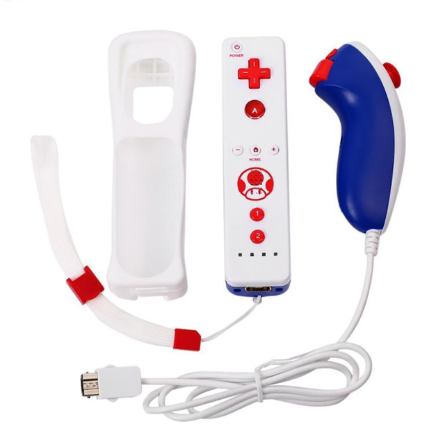 Wireless Game Controller for Nintendo Wii Remote Controller Built in Motion Plus + Nunchuk