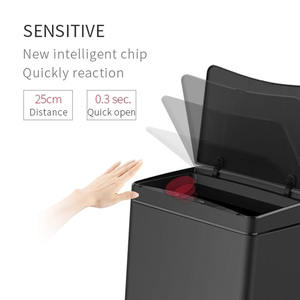 <span class=keywords><strong>Poubelle</strong></span> électrique automatique intelligente en acier inoxydable, sans contact, 40 l, livraison gratuite, OEM ODM - Product Image 3