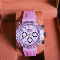 <strong>Best</strong> <strong>Selling</strong> Leisure Water Resistance Pink Rubber Strap <strong>Vk63</strong> Vintage Japan Movement Quartz Watch