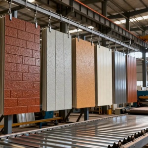 Tấm Tường bên ngoài phủ Polyurethane kim loại và tường bánh sandwich PolyUrethane được sử dụng cho nhà tiền chế và khách sạn - Product Image 5