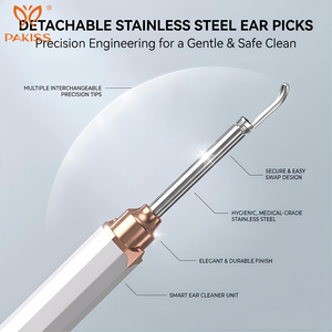 PAKISS Earwax Removal Wifi <strong>Ear</strong> Cleaning Otoscope Integrated Wireless Medical Safe <strong>Ear</strong> <strong>Pick</strong> Tool Camera Electric <strong>Ear</strong> Wax Remover - Product Image 5