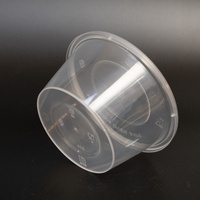 Wegwerp plastic PP ronde drinkbekers, groothandel, verse fruitcontainers, doorzichtige bekers met deksel voor sap en thee