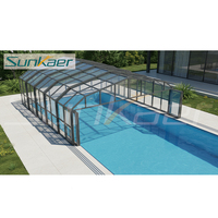 Carpas de Exterior Impermeables de Policarbonato y Aluminio de Entrega Rápida, Casa Iglú para Piscina, Domo para Piscina