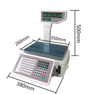 אלקטרוני מסחרי מכולת דיגיטלי קנה מידה ברקוד תווית הדפסת במשקל עם ברקוד מדפסת