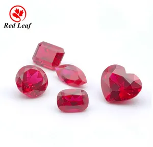  Redleaf 1 Carat Pigeon Blood Lab Grown Ruby GRC giấy chứng nhận hình bầu dục đệm vòng Emerald tim cắt phòng thí nghiệm tạo ra lỏng Ruby