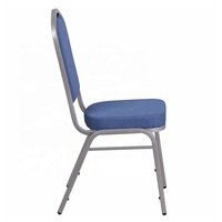Chaises de restaurant empilables avec pieds en métal et coussins en tissu pour événements, banquets, hôtels, salons, appartements, hôpitaux