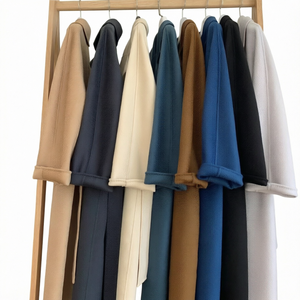 Manteau long personnalisé pour femme, col roulé, style safari, à carreaux, chaud, automne-hiver, doublure en nylon/cachemire/coton, vente en gros, marque privée - Product Image 1