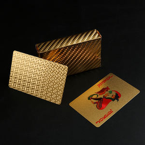 Cartes à jouer personnalisées <span class=keywords><strong>en</strong></span> feuille d'or 999, 100 <span class=keywords><strong>dollars</strong></span>, <span class=keywords><strong>en</strong></span> plastique, différentes versions, cartes de poker plaquées <span class=keywords><strong>en</strong></span> feuille d'or de 500 <span class=keywords><strong>euros</strong></span> - Product Image 5