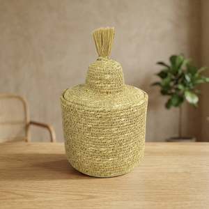 Colorful Seagrass Rattan <b>Gift</b> <b>Box</b> with Lid for <b>Ramadan</b> Kareem and Gergean Handmade Decorative Storage Basket <b>Ramadan</b> Kareem - Product Image 3