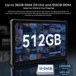 Versione Globale OUKITEL RT10 Tablet Robusto 5G IP68/IP69K, 12GB+512GB, 11 Pollici Android 15 Cellulare - Product Image 4