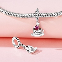 Fabrication directe de breloques en argent sterling 925 pendentifs fins perles pour bracelets fabrication de bijoux pour couples amitié familiale