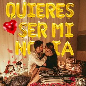 Ballons en aluminium « Seras-tu ma petite <span class=keywords><strong>amie</strong></span> ? » roses de 16 pouces <span class=keywords><strong>pour</strong></span> demande en mariage, déclaration d'amour, rendez-vous galants et Saint-Valentin - Product Image 3
