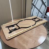 Table ronde pliante NIKA en gros, table de salle à manger pliable en bois pour événements de mariage, fêtes, banquets d'hôtel