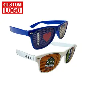 Custom Logo Printing custom square sunglasses Custom Printing Brand wholesale pinhole glasses