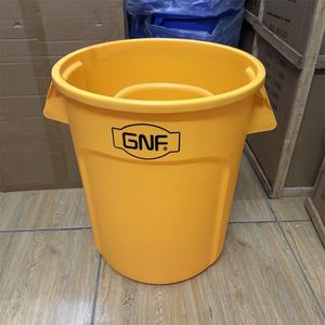 Cubo de basura de cocina de plástico PE con tapa, gran capacidad, para uso industrial exterior, con ruedas, sanitario y protector. - Product Image 1