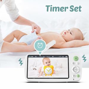 NOUVEAU Moniteur vidéo HD 1080p pour bébé Vision nocturne Activé par le son Berceuses intégrées Audio bidirectionnel Moniteur pour bébé avec caméra - Product Image 3