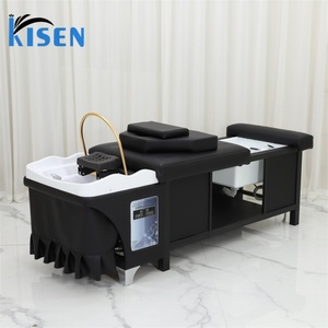 Kisen Modern Shampoo <b>Bed</b> Hair Salon Washing Chair Shampoo <b>Bed</b> with Water Circulation and Steamer Salon Shampoo Bowl and Ch - Product Image 1