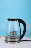 Bouilloire électrique sans fil à affichage LED en verre de haute qualité, contrôle numérique, contrôle de la température en temps réel, 1,8 L, pour la maison et l'hôtel