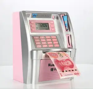new design piggy bank for girls atm machine with screwdriver cartoon kids money box