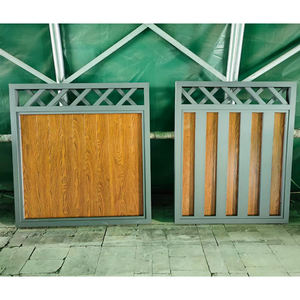 Clôture de jardin extérieure durable en alliage d'aluminium, panneau à lames noir, écologique, imperméable, taille personnalisable, modélisation 3D - Product Image 4