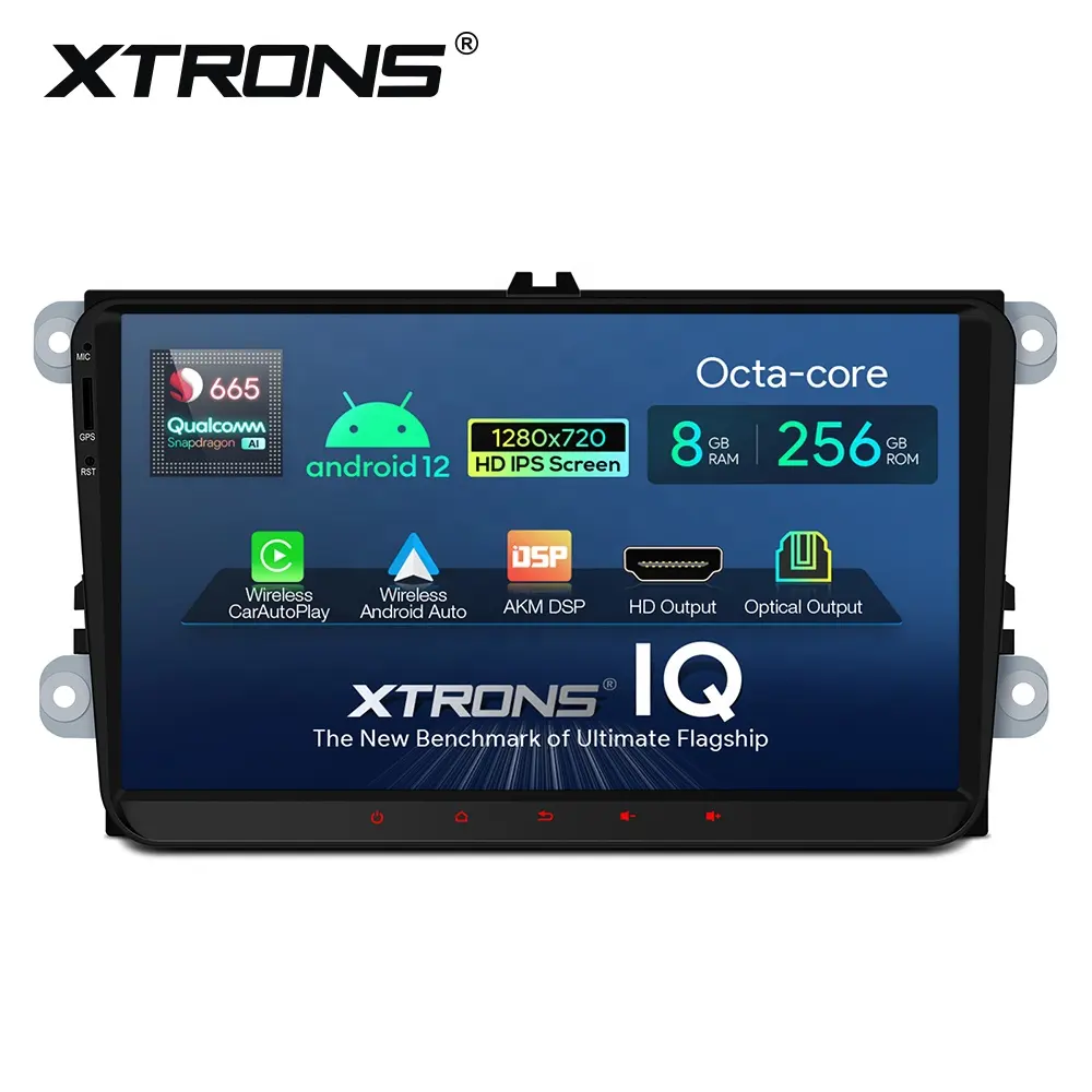 XTRONS 9" Snapdragon665 8G 256G Android 12 Carplay Android Auto-Stereo für VW Golf MK6 Passat B7 Skoda Octavia Seat Leon Mk2
