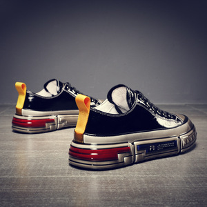 Zapatillas deportivas de invierno para hombre Hey Cool, de color sólido, modernas, transpirables, con forro de malla, cierre de cordones de cuero. - Product Image 2