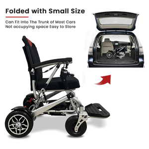 KSM-602Pro Aluminum Alloy Frame Mobility Power Wheelchair Travler Foldable Handicapped Electric Wheelcahir with Lithium Battery - Product Image 5