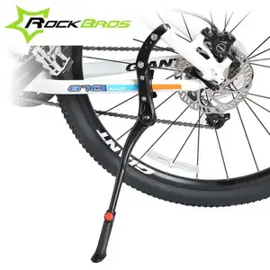 Rockbros atacado ajustável MTB Bicicleta lateral kickstand substituivel bicicleta kickstand para adulto bicicleta liga de alumínio