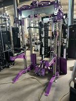 DINUO Rack de musculation gain de place, banc réglable multi-positions avec support de barre et presse à jambes pour l'entraînement de force