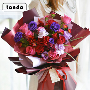 Tondo 20pcs fiori coreani confezione regalo confezione regalo neutro fiorista bouquet carta da imballaggio - Product Image 4