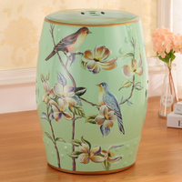 Tabouret en céramique peint à la main avec motif floral de style chinois traditionnel, marque OTY, décoration d'intérieur et d'extérieur pour le Nouvel An chinois