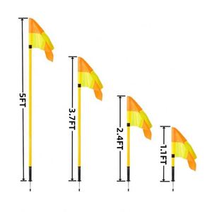 Drapeau d'angle publicitaire double face pour terrain de football, couleurs vives, en polyester avec mât en fibre de verre - Product Image 2
