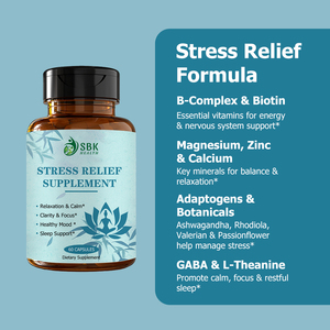 Capsules de Suppléments Anti-Stress en Gros : Mélange Exclusif et Équilibre Magnésium, Réduction du Stress et des Niveaux de Cortisol, Vitamine B - Product Image 5