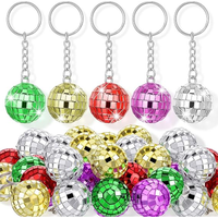 Porte-clés Mini Boule Disco Personnalisée en Argent, Vente en Gros, Porte-clés Boule Disco avec Logo Personnalisé, Fournitures pour Fêtes, ODM