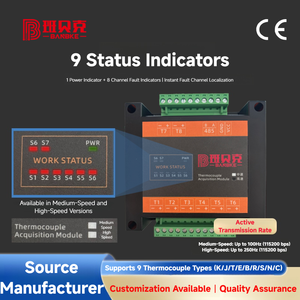 Módulo de Adquisición de Temperatura de <span class=keywords><strong>8</strong></span> Canales con Termopar, OEM RS485 Modbus RTU, <span class=keywords><strong>9</strong></span> Tipos K/J/T/E/B/R/S/N/C, Riel DIN, Software Gratuito para PC - Product Image 5