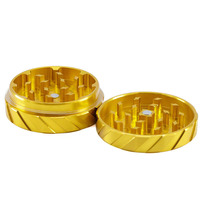 Boîte en carton kraft pour emballage de moulin à herbes en alliage d'aluminium, forme CNC 55 mm, 2 pièces