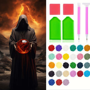 Pintura de Diamantes Acrílica Redonda Personalizada de 40*70cm, Pintura de Diamantes Creativa para Decoración del Hogar - Product Image 3