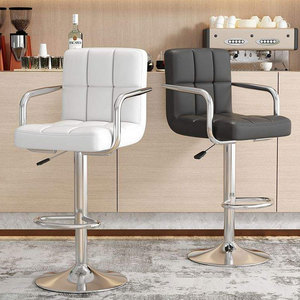 Tabourets de bar modernes en cuir PU réglables en gros, pivotants, à hauteur réglable, pour salle à manger, hôtel, comptoir de cuisine, restaurant - Product Image 4